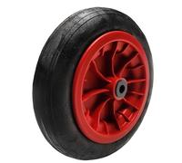12" Solid Wheel Puncture Proof Replacement Wheel for Launching Trolley Wheelbarrow and Hand Cart Heavy Duty with Half Inch (12mm) Axle Bore