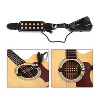 12 Sound Hole Magnetic Pickup, Acoustic Guitar Pickup with Volume Tone Tuner Kit Guitar Pickup Transducer for Acoustic Guitar