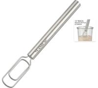 12" Sourdough Starter Stirrer -Narrow Stainless Steel Jar-Friendly Whisk - Heavy-Duty Danish Dough Mixer fits Weck, Mason & Tall Jars - Long Handle Stirring Tool for Thick Starters, Dishwasher Safe