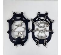 12-Spike Ice Cleats Crampons with Carbon Steel Plate, Anti-Slip Traction System for Hiking Boots on Snow and Ice, Winter Mountaineering Gear with Storage Bag