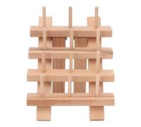 12 Spools Wooden Sewing Thread Holder, Foldable Bobbin Rack for Embroidery and DIY, Beechwood Thread Organizer with Hanging Design for Home Sewing Room