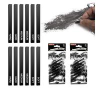 12 Square Charcoal Pencils for Artists, Charcoal Art, Compressed Charcoal Sticks for Sketching Practice, Landscape Rendering and Creating Special Effects, Great for Art Students and Professional Artis