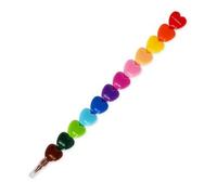 LEGAMI - 12 Stackable Colouring Pencils, 12 Different Colours to Colour, Colouring Pencils for Kids, Heart Shaped Pastels, Dream in Colour
