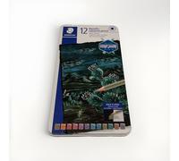 12 Staedtler Metallic Colouring Pencils In Tin