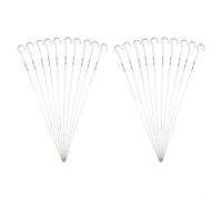 12 Stainless Steel BBQ Skewers Innovative Design with Twisted Handle for Secure Grip and Easy Flipping of Meats & Vegetables