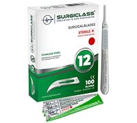 # 12 Stainless Steel Sterile Box of 100 and Handle No 3 Perfect for Wood Art, Surgical, Sculpting, Repairs, Lab Anatomy, Sign, Card Making Lab Training SURGIGR12-100