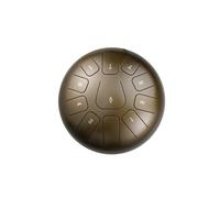 12" Steel Tongue Drum 11 Notes C-Key Handpan Percussion Instrument with Bag & Mallets for Music Education Yoga Concerts - Bronze Color 30cm Size