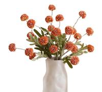 12 Stems Faux Kiku Flowers,Autumn Floral Stems Assorted Silk Mums Balls,Realistic Artificial Flowers,Fake Pompon Mums Small Chrysanthemum Ball Flower for Wedding DIY Bouquet Decor