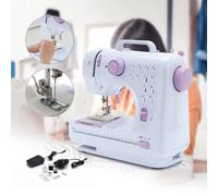 12 Stitch Portable Electric Mini Sewing Machine Overlock 2 Speed Pedal