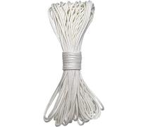 12 Strand Braided Dyneema Rope -3mm 700kg Fracture Strain - Suitable for Tents, Kiteboarding, and Other 65 feet (White)