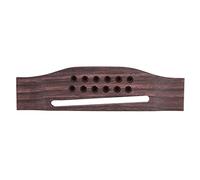 12 String Acoustic Guitar Bridge Saddle | Rosewood Bridge for Enhanced Sound | Replacement Saddle/Bridge for 12 - String Guitars | 52mm Spacing, Unfinished Holes