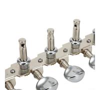 12-String Acoustic Guitar Tuning Pegs Replacement Set with 6L 6R Machine Heads, Silver Metal Tuners for Left and Right, Includes Washers
