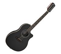 12 String Electro Acoustic Roundback Guitar by Gear4music Black - Nearly New