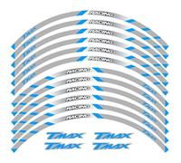 12 Strips Motorcycle Reflective Decals Wheels Moto Rim Stickers for Yamaha for TMAX Protection Decals(Style 13)