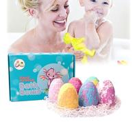 12 Stück Bath Bomb Gift Set for Kids, Bath Bombs for Kids with Surprise Inside, Bunte Badesalz Kugeln in Tierform, Badekugel Set Für Kinder Mit Niedlichen Spielzeugen Zur Pflege Trockener (Typ_B)