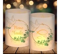 12 Tea Light Holders Table Decoration Christening Christening Decoration Boy Girl Decoration Eucalyptus Green Gifts Guest Gifts Christening Gifts Boys Girls Suitable for Tea Lights or Candles