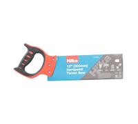 Hilka Tools Tenon Saw 45700012 12" (300mm) Soft Grip 11 TPI Red/Silver