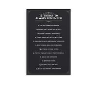 12 Things to Always Remember Motivational Inspirational Quotes Poster Wall Art Poster Gifts Bedroom Home Decor Picture Canvas Painting Posters 12x18inch(30x45cm)