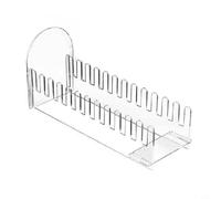 12-Tier Acrylic Display Stand Card Holder Portable Sticker Storage Rack Clear Merchandise Organizer for Greeting Cards Retail Shop Craft Fair Transparent Counter Display Tiered Showcase Desk Bookmarks