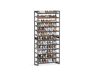 12 Tier Shoe Rack, Black / 12 Tier