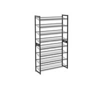 12 Tier Shoe Rack, Black / 8 Tier