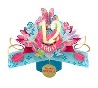 12 Today Happy 12th Birthday Pop-Up Greeting Card Love Kate's Pop Up Cards Her