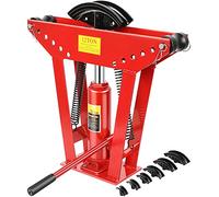 12 Ton Exhaust Pipe Tubing Bender Hydraulic Manual 90-180 Degree Bending 6 Dies (1/2", 3/4", 2", 1", 1-1/4", 1-1/2"), Metal Steel Cast Iron Exhaust Elbow Tool