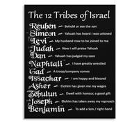12 Tribes of Israel Biblical Reference Chart for Hebrew Roots and Classic Religious Wall Art(Unframed,08x12inch(20x30cm))