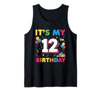 12 Twelve Years Old Boys Birthday Kids It's My 12th Birthday Tank Top