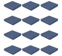 12 Twilight Blue Jewellery Gift Boxes with Lid, 90x90x18mm | For Bracelet, Bangle & Necklace, Shallow Depth | Eco Kraft Paper Box with Anti-Tarnish Insert | FSC Certified