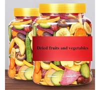 12 Types of Instant Dried Fruits and Vegetables 250g, Instant Dried Vegetables and Fruits Chips,Family Snacks,Okra,Banana,Purple Potato,Red Date, Veganism,Snack Foods,Chinese Snack (1 can)