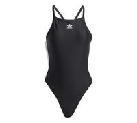 (12 UK, Black) Adidas Womens/Ladies 3 Stripes Fitted Sleeveless Bodysuit