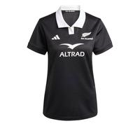(12 UK, Black) Adidas Womens/Ladies All Blacks Short-Sleeved Rugby Jersey