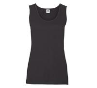 (12 UK, Black) Fruit of the Loom Womens/Ladies Valueweight Lady Fit Vest Top