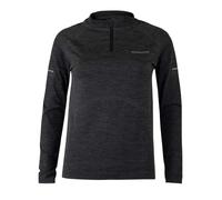 (12 UK, Black Marl Marl) Karrimor Womens/Ladies Xlite Seamless Quarter Zip Running T-Shirt