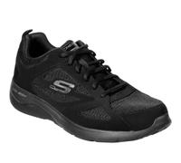 (12 UK, Black) Skechers Mens Dynamight 2.0 Action Leather Memory Foam Lace Up Trainers