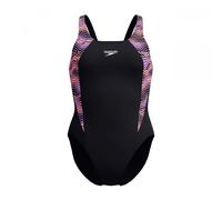 (12 UK, Black) Speedo Womens/Ladies Hyperboom Splice Muscleback One Piece Swimsuit