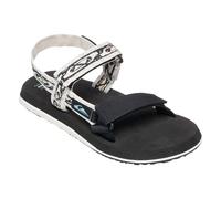 (12 UK, Black/White) Quiksilver Mens Monkey Caged Flip Flops