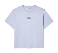 Lacoste Womens/Ladies Printed Cotton Relaxed Fit T-Shirt - Blue - Blue - 12 UK