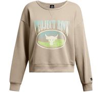 (12 UK, Brown) Under Armour Womens/Ladies Project Rock Bull Skull French Terry Sweatshirt