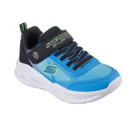 (12 UK Child, Blue/Black) Skechers Boys S Lights Round Toe Trainers