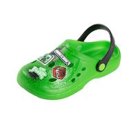 (12 UK Child, Green) Minecraft Boys Boom Creeper TNT Clogs