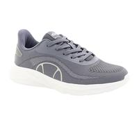 (12 UK, Grey) Ellesse Mens Como Leather Flat Trainers