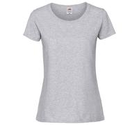 (12 UK, Heather Grey) Fruit of the Loom Womens/Ladies Premium T-Shirt
