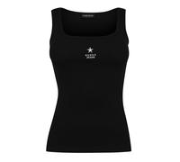 (12 UK, Jet Black) Guess Womens/Ladies Star Embroidered Tank Top