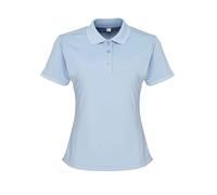 Premier Womens/Ladies Coolchecker Pique Polo Shirt (Light Blue) - Size 12 UK