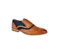 (12 UK) Mens Roamers 5 Eyelet Brogue Oxford Shoe Tan