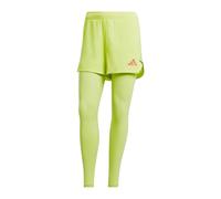 Adidas Womens Tiro 24 Fitted Leggings - Solar Yellow - 12 UK R - Solar Yellow - 100% Mixed