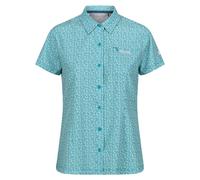 (12 UK, Tahoe Blue) Regatta Womens/Ladies Floral Packaway Short-Sleeved Travel Shirt