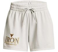 (12 UK, White) Under Armour Womens/Ladies Project Rock Iron Paradise Shorts